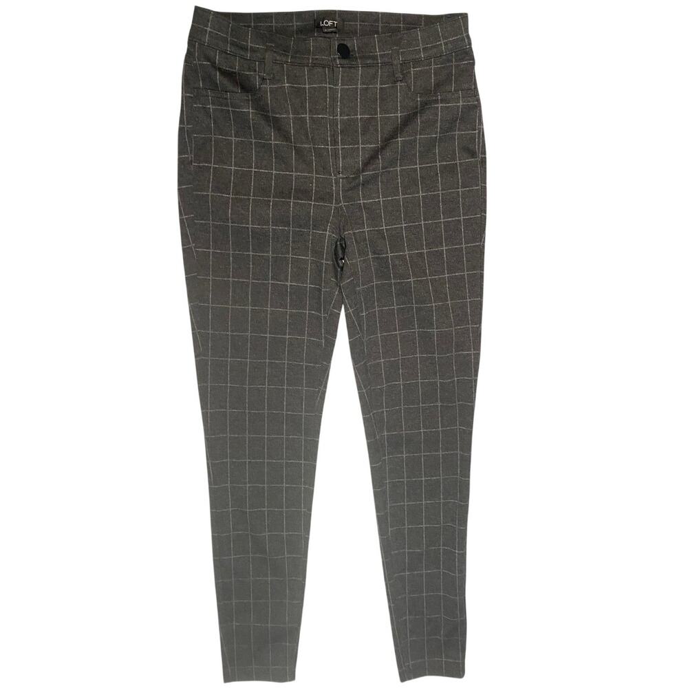 LOFT - Women's Size 4 - Dark Gray Checkered Jeggings NWT